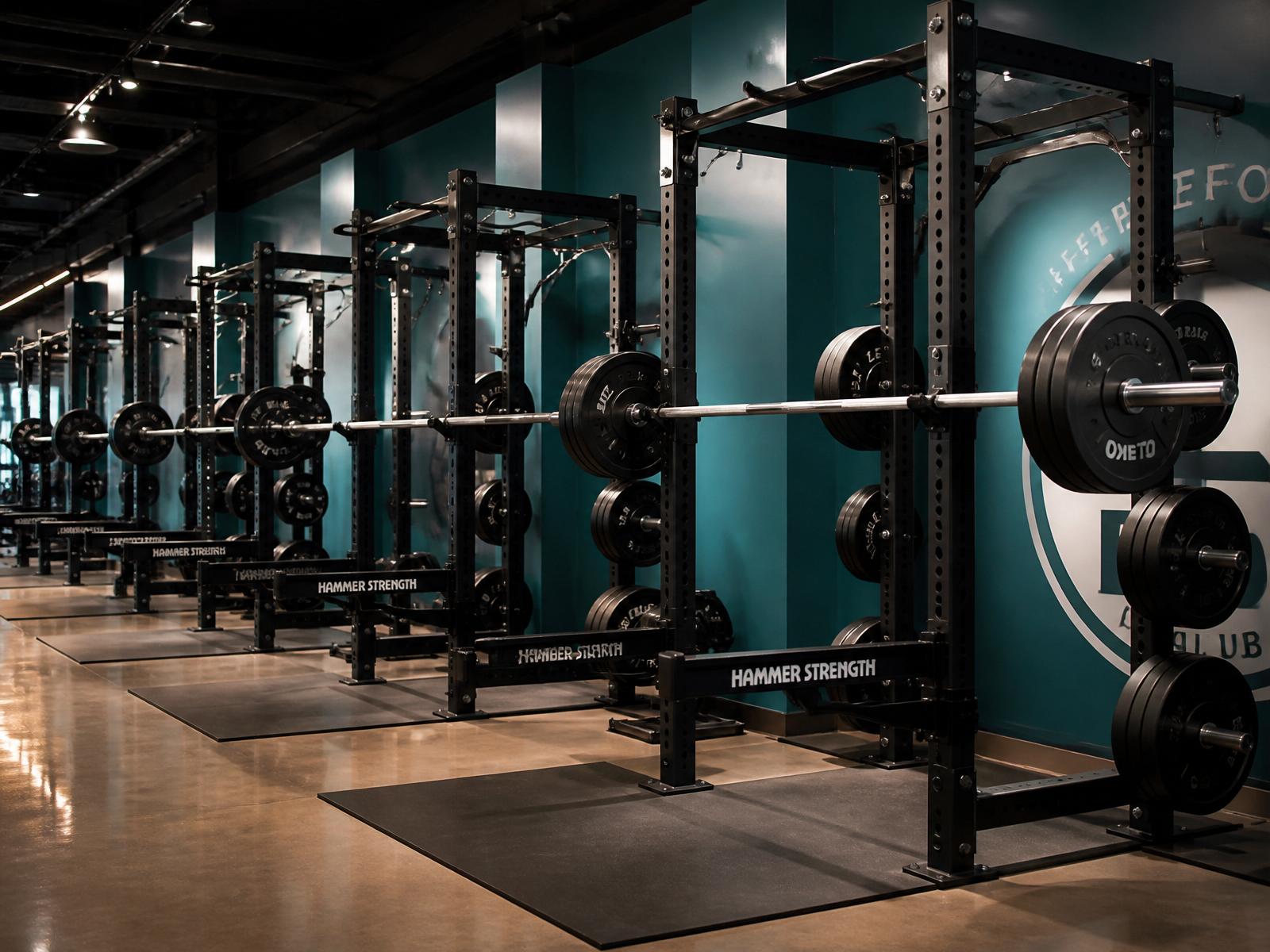 Racks y equipamiento en Squad Fitness Club